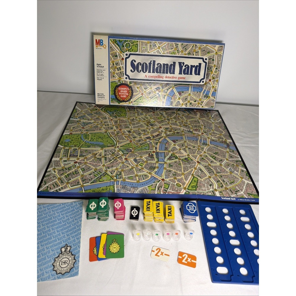 Milton Bradley Scotland Yard Game 1985 Complete Vintage